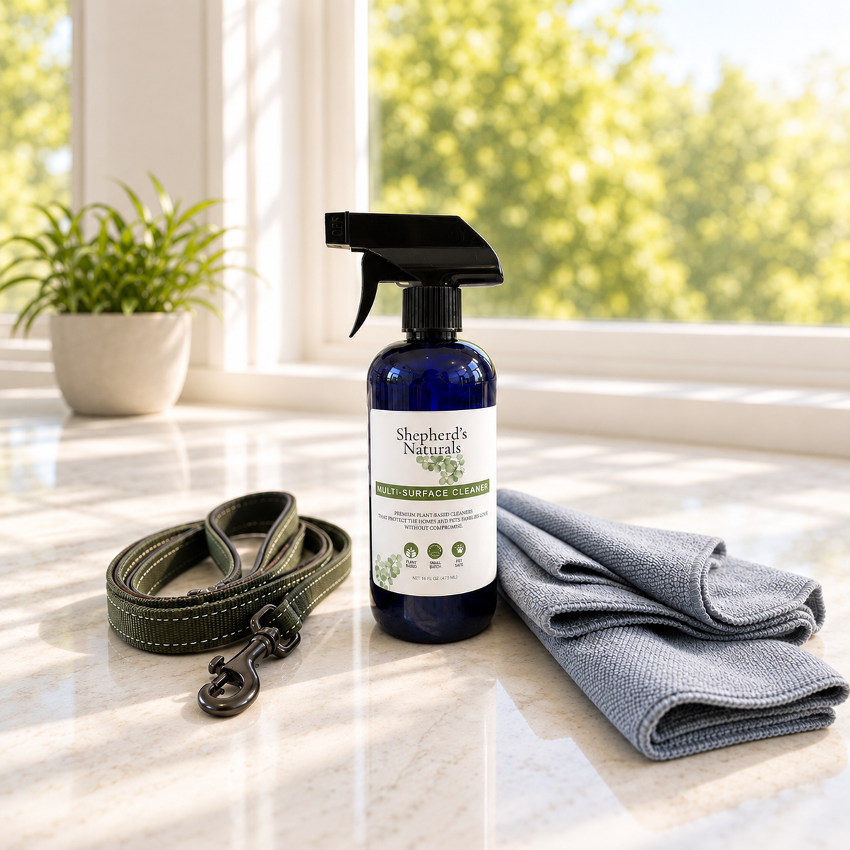Shepherd’s Naturals Multi-Surface Cleaner — 16 fl oz bottle.