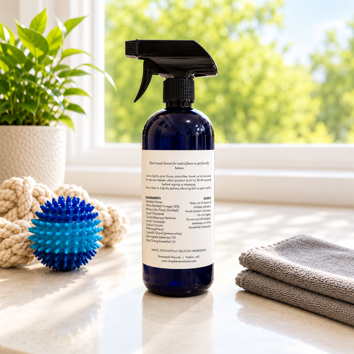 Shepherd’s Naturals Floor Cleaner — ingredient label.