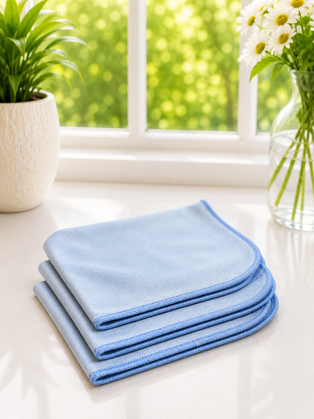 Streak-Free Glass Microfiber Towels (3-Pack/6-pack)
